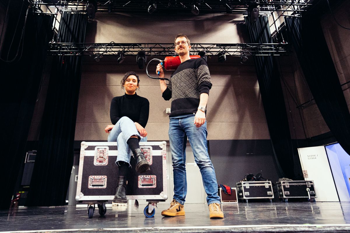 Romain aka Mardi Midi, et Leila, deux des principaux artisans de la team Bruit Blanc