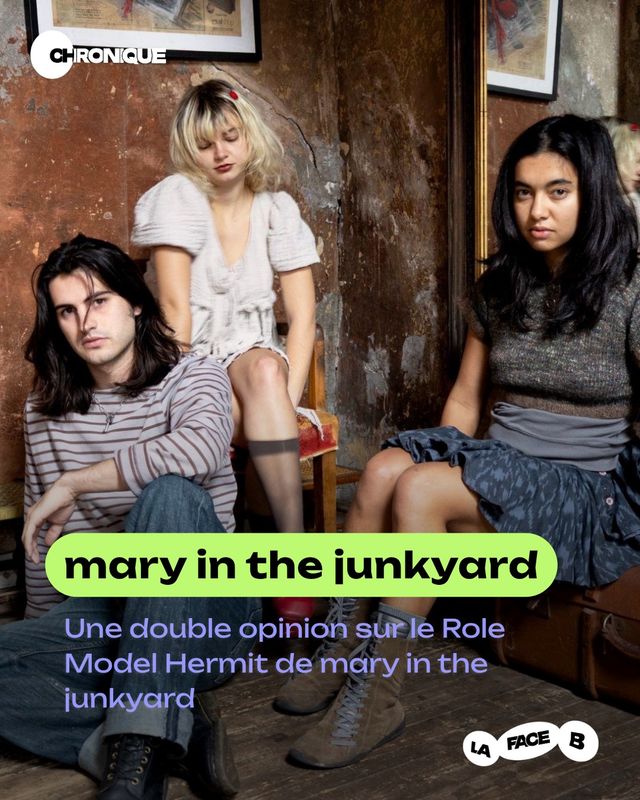 Repéré en première partie de Wet Leg, le trio londonien @maryinthejunkyrd signe son premier album, Role Model Hermit,un…
